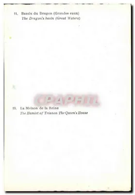 Bassin du Dragon (Grandes eaux) — La Maison de la Reine (Trianon) — série 44/19 — Verso