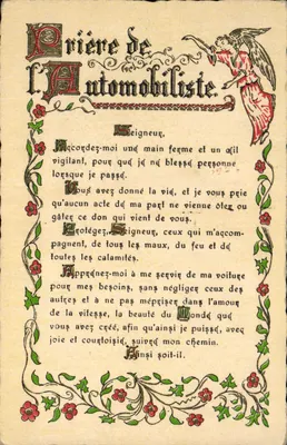 Oração do Motorista — editor Pousssel, n° P7