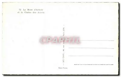 O Mont d'Arbois e a Cadeia dos Aravis — C.A.P. Paris — Verso
