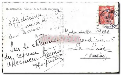 Grenoble — Convent van de Grande Chartreuse — Uitgave Bratigny — Achterkant