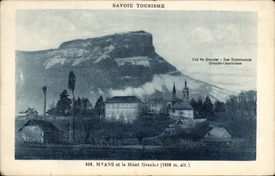 MYANS et le Mont Granier — vue du col de Granier et du Mont Granier (1938 m. alt.) — SAVOIE TOURISME, n° 559