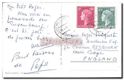 Luxemburgo — Ponte Adolphe, Faubourg du Grund, A Catedral, Faubourg du Pfaffenthal — Messageries Hell RAUS — Verso