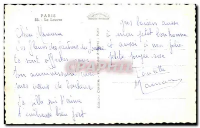 Jardins do Louvre — Paris — Editor Chantal — Verso