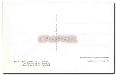 Sevilla — Ogólny widok katedry — Wydawnictwo Martínez — Rewers