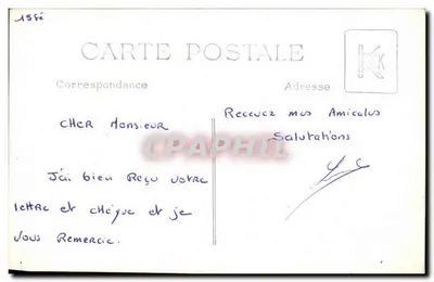 Estátua de Joana d'Arc — Paris — editada pela Sociedade das Cartas Postais — Verso