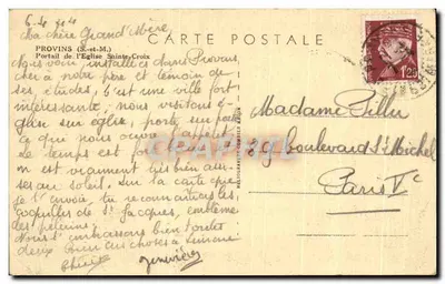 Portale della Chiesa di Santa Croce — Provins — editore Cinn — Verso