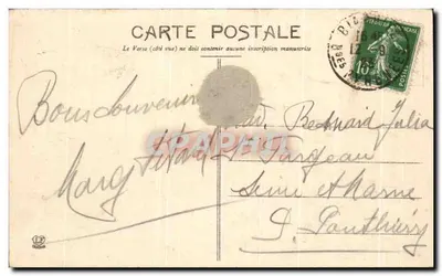 Biarritz — O Rocher do Basta — As Baixas-Pirineus, editor L'Arrouche Frères, Toulouse, n° 1276 — Verso