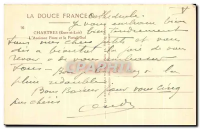 Chartres — Cathédrale et Portail Sud — Les Éditions d'Art Yvon, 14, Rue de Brignac, Paris — Rewers