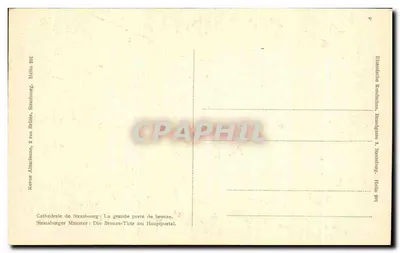 Katedra w Strasburgu — Wielka brama miedziana — Revue Alsacienne, Hélio 301 — Rewers