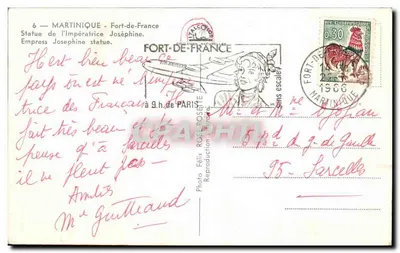 Fort-de-France — Beeld van keizerin Joséphine — Foto Rosepotite — Achterkant