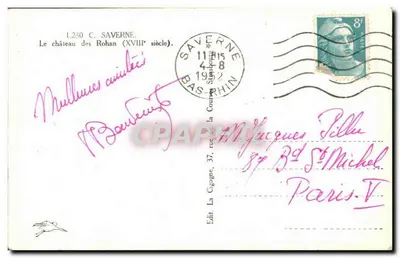 Castelo dos Rohan — Saverne — Édit. C. Saverne — Verso
