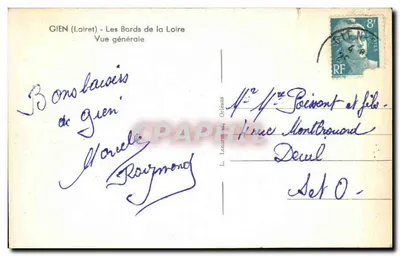 Gien (Loiret) — As margens do rio Loire — Vista geral — L. Lenoir — Verso
