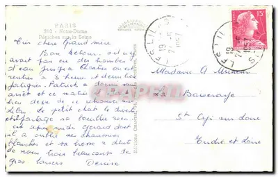 Katedra Notre-Dame w Paryżu — Péniches na Seinie — Wydawnictwo Fantal — Rewers