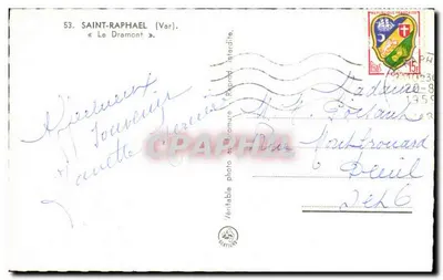 Saint-Raphaël (Var) — Le Dramont — Stara pocztówka n°53 — Rewers
