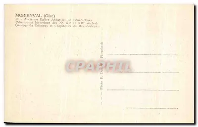 Moriénval (Oise) — Antiga igreja abbatial das beneditinas — Grupos de colunas e capitéis do ambulatório — Verso