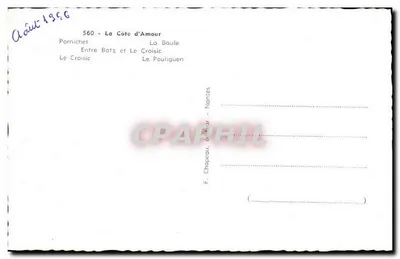 La Côte d'Amore — tra Batz e Le Croisic — F. Chapeau, editore Nantes — Verso