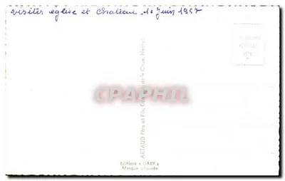 Josselin — widok panoramiczny z zamekiem, katedrą i mostami — Wydawnictwo Artaud & Gaby — Rewers