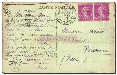 Rouen — Ogólny widok z Transbordeur — kartka pocztowa nr 302 — Rewers