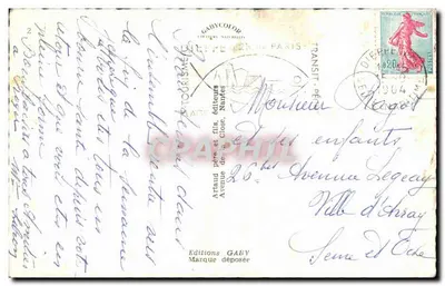 Dieppe — Esplanade et plage, vue générale du port, le château, la falaise — Éditions Gaby, Paris — Verso