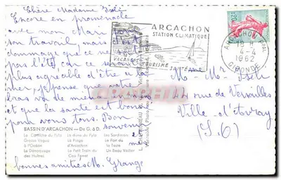 Bassini di Arcachon — Collage di paesaggi e attività — Vera opera fotografica (editore) — Verso