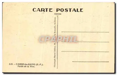 Valle de la Nive — Cambo-les-Bains (B.P.) — Fototipia Marcel Delboy, Bordeaux — Reverso