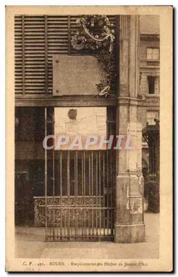 Rouen — Localização do Auto da Fogueira de Joana d'Arc — C. V. 491