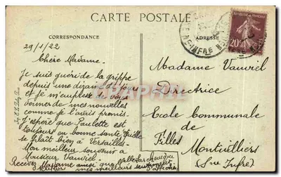 Rouen — Pałac Sądowy — Szczegóły fasady — Wydawca: J. & E. H. Tilly, n° 523 — Rewers