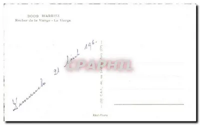 Biarritz — Skarpa Niepokalanego Panny — wydawca C.A.P. nr 3009 — Rewers