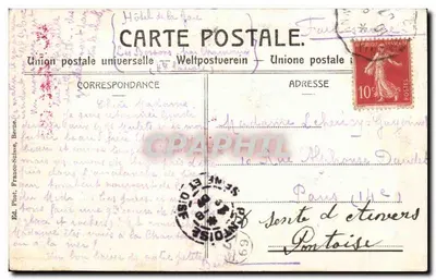 Glacière van de Bossons, in de Séracs — weg van de Grandi Mulets — B. & F. 1909 — Achterkant