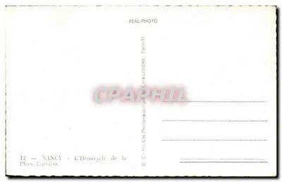 Nancy — Widok na Hémicycle Place Carrière — REAL-PHOTO, ulica Lutetlier w Paryżu — Rewers