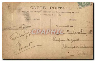 PARIS - Chambre des Députés — façade néoclassique avec colonnades et statues — éditeur : Paris - Chambre des Députés, n° série 106 — Verso