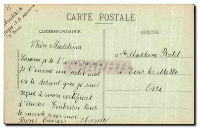 Paris - O Hotel de Ville — editor Paris, n° 16 — Verso