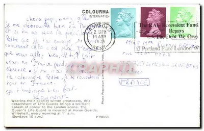 Life Guards — oddział w mundurze zimowym — wydawca COLOURMA INTERNATIONAL — Rewers