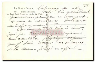 Fort Saint-Pierre i wejście do portu — Sete (Hérault) — La Douce France, nr 735 — Rewers