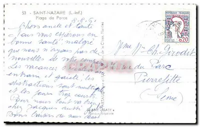 Plage de Porce — Saint-Nazaire (Loire-Inférieure) — Éditions Gaby — Verso