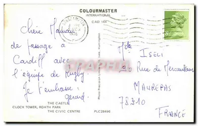Cardiff — Torre da Hora, Castelo, Centro Cívico — Colourmaster International — Verso