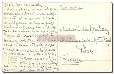 Alger — Ulica w Casbah — Wydawnictwo L. & Y. Alger, nr 195 — Rewers
