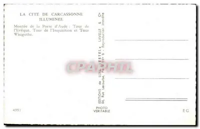 Carcassonne — La Cité illuminée — Editor Estel, n° 4991 — Reverso