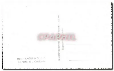 Portail de la Cathédrale d'Angers — Angers — M. Chrétien et Fils — Achterkant