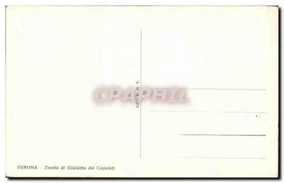 Verona - Grobowiec Giulietty z rodziny Capuleti — wydawca V.M.V. — Rewers