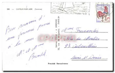 CAYEUX-SUR-MER — Widok panoramiczny — Wydawnictwo J. DERENNE, Paryż — Rewers