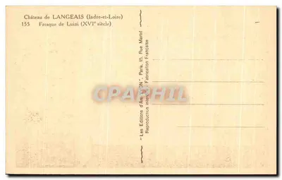 Zamek Langeais — Freska Luini (XVI wiek) — Wydawnictwo Sztuki ON, Paryż — Rewers