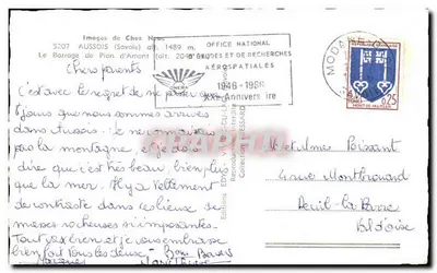 Lac de Plan d'Amont — barrage et montagnes — Éditeur Echy — Verso