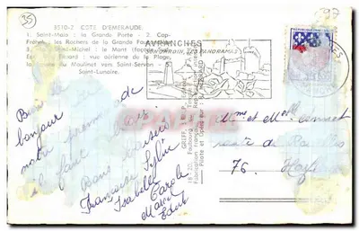 Saint-Malo — Mont-Saint-Michel — Rochers de la Grande Porte — Côte d'Émeraude — Souvenir — Greff — Rewers