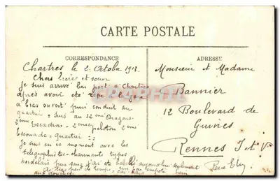 Chartres — El Monumento de Pasteur — n°118 — Reverso