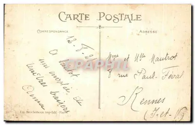 Antieke ansichtkaart La Normandie La Dentelliere Laten we nu de lokale nieuws Folklore De Calvados — Achterkant