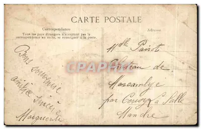 SAINT-LO (Manche) — Vue Générale sur la papeterie et la Gare — Éditeur : imprimeur non visible — Verso
