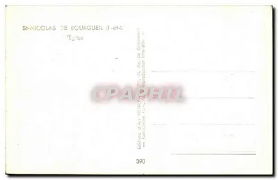 Igreja de São Nicolau de Bourgueil — Editor Henry, n° 390 — Verso