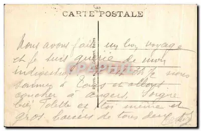 Tours (I.-et-L.) — Dach świątyni Bazyliki św. Martyna i ogólny widok ku Hotel de Ville — A.P. — Rewers