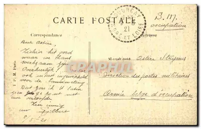 Courçay — Les Roches de l'Indre au Moulin de la Douai — Wyd. Girard-Dubois — Rewers